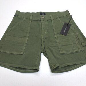 NEW Women's Citizens of Humanity LEAH SHORT Green Carpenter Stretch Shorts 27